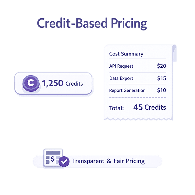 Credit-Based Pricing - transparent costs and preview