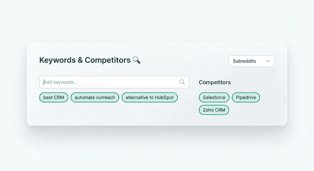 Keywords & Competitors - your terms, your leads